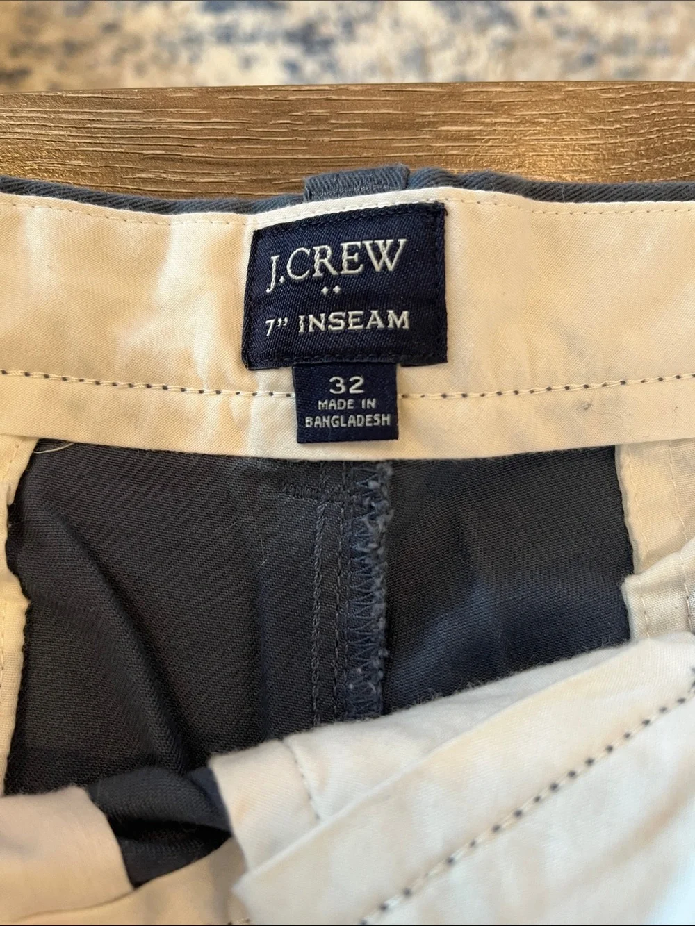 J. Crew Men's Slate Blue Flat-Front Chino Shorts